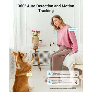 blurams Indoor 2K Camera - 360° Pet Security Solution