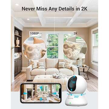 blurams Indoor 2K Camera - 360° Pet Security Solution
