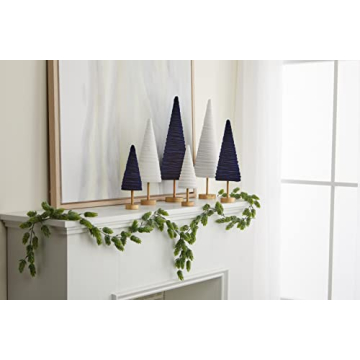 Light Ivory Velvet Pedestal Trees Set for Elegant Decor