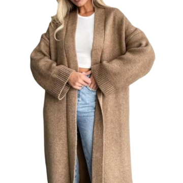 Womens Long Cardigan Sweaters Chunky Oversized Lightweight Open Front Slouchy Knit Fall Trendy Coati...