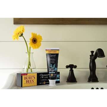 Burt's Bees Natural Charcoal Fluoride Toothpaste, 3x4.7oz