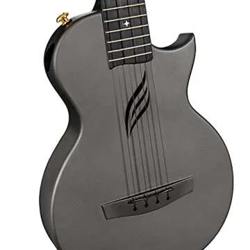 Enya Tenor Ukulele 26 Inch Carbon Fiber Cutaway Travel Ukelele for Adult with Beginner Bundle Kit Including Online Video Lessons, Case, Strap, Capo and Strings（Nova U Pro Black）