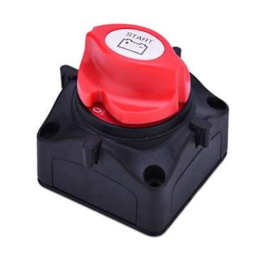 blue--net Battery Disconnect Isolator Master Switch, Battery Disconnect Cut On/Off Rotary Switch 12V Boat RV ATV Marine Boat Switch for Marine/Boat/Car Vehicles