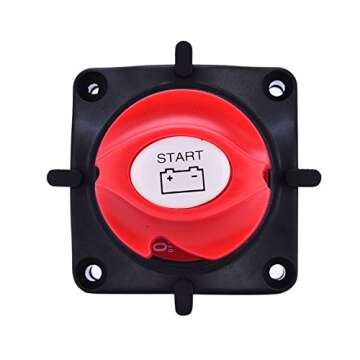 blue--net Battery Disconnect Isolator Master Switch, Battery Disconnect Cut On/Off Rotary Switch 12V Boat RV ATV Marine Boat Switch for Marine/Boat/Car Vehicles