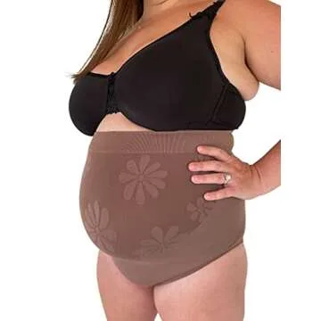 Belevation Maternity Underwear, Over Bump, Seamless, No Show, Pregnancy Underwear, Made in USA, Support Maternity Briefs