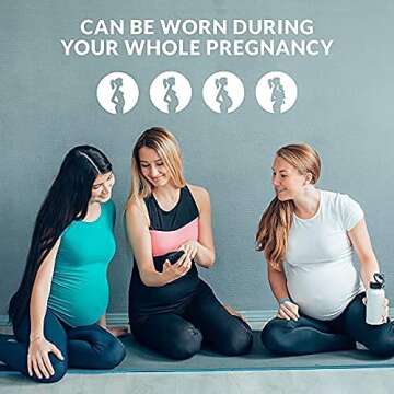 Belevation Maternity Underwear, Over Bump, Seamless, No Show, Pregnancy Underwear, Made in USA, Support Maternity Briefs