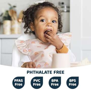 Tiny Twinkle Mess Proof Baby Bib - Waterproof Baby Apron - Machine Washable - PVC, BPA, & Phthalate ...