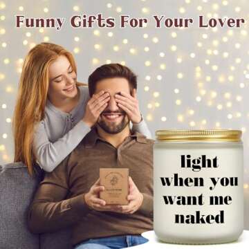 Funny Gifts for Boyfriend Husband Him Her Girlfriend Wife, Romantic I Love You Gift for Valentine‘s Day Anniversary, Birthday Gifts for Men Women Couple Fiance - Lavender Scented Candle