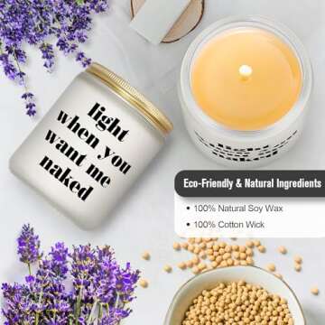 Funny Gifts for Boyfriend Husband Him Her Girlfriend Wife, Romantic I Love You Gift for Valentine‘s Day Anniversary, Birthday Gifts for Men Women Couple Fiance - Lavender Scented Candle