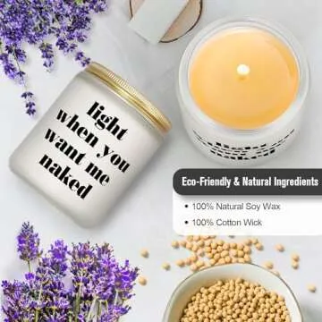 Funny Gifts for Boyfriend Husband Him Her Girlfriend Wife, Romantic I Love You Gift for Valentine‘s Day Anniversary, Birthday Gifts for Men Women Couple Fiance - Lavender Scented Candle