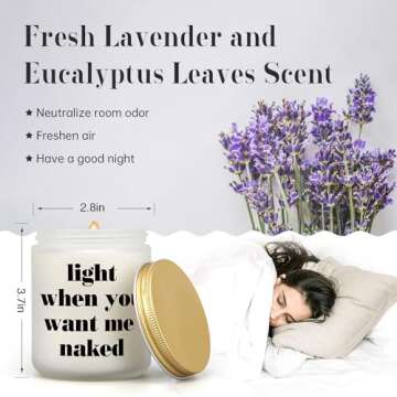 Funny Gifts for Boyfriend Husband Him Her Girlfriend Wife, Romantic I Love You Gift for Valentine‘s Day Anniversary, Birthday Gifts for Men Women Couple Fiance - Lavender Scented Candle