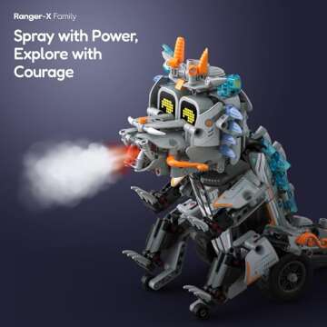 Sillbird Building Robot Dinosaur Kit with Remote Control Christmas Stem Gifts for Boys Age 8-12, Build Coding Robotic Toys for Kids Birthday, 5 in 1 Buildable Set with 646 Pieces