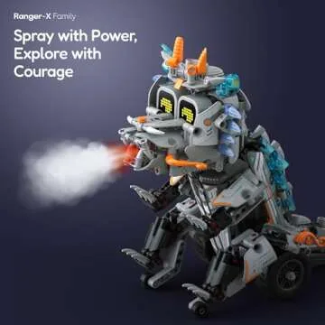 Sillbird Building Robot Dinosaur Kit with Remote Control Christmas Stem Gifts for Boys Age 8-12, Build Coding Robotic Toys for Kids Birthday, 5 in 1 Buildable Set with 646 Pieces