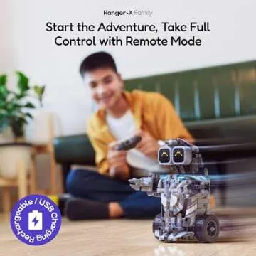 Sillbird Building Robot Dinosaur Kit with Remote Control Christmas Stem Gifts for Boys Age 8-12, Build Coding Robotic Toys for Kids Birthday, 5 in 1 Buildable Set with 646 Pieces