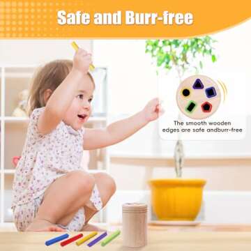 MTTIERY Montessori Wooden Stick Color Sorting Toys for 3 Year Old,Preschool Learning Activities Educational Fine Motor Matching Game,Birthday Gifts for Boys Girls