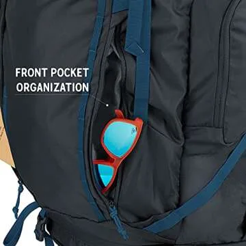 Kelty Coyote 60-105 Liter Internal Frame Backpack - Hiking, Backpacking, Travel, Hydration Compatible, Fully Adjustable (85L / Dark Shadow)