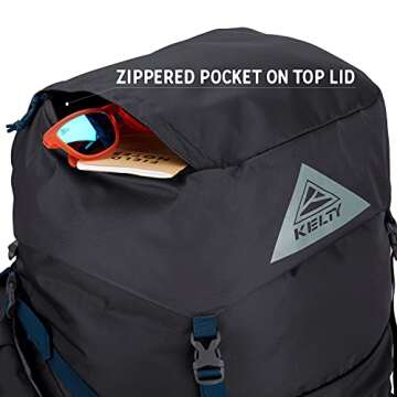 Kelty Coyote 60-105 Liter Internal Frame Backpack - Hiking, Backpacking, Travel, Hydration Compatible, Fully Adjustable (85L / Dark Shadow)