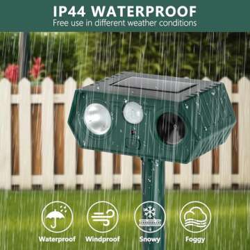 2Pack 2025 Ultrasonic Animal Repellent Outdoor Devices