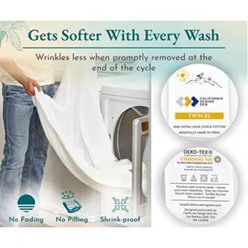 Soft 100% Cotton Twin XL Sheet Set - 500 Thread Count