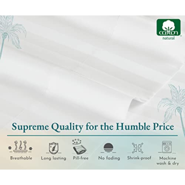 Soft 100% Cotton Twin XL Sheet Set - 500 Thread Count