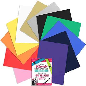 Silhouette Black Cameo 3 Bluetooth Heat Transfer T-Shirt Vinyl Bundle with Siser Vinyl, Swatch Book, Guides, Class and Membership