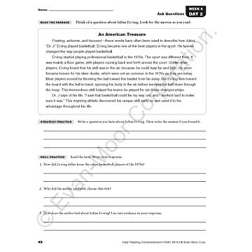 Evan-Moor Daily Reading Comprehension Workbook for 5th Grade