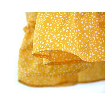 Bbonlinedress Women's Mini Floral Ruffle Skirt High Waist Summer Boho Short Flowy Skirt AYellow Dot S