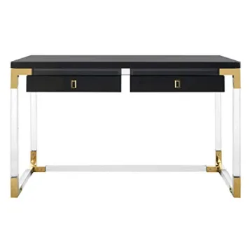 Safavieh Glam Dariela Black Acrylic 2-drawer Desk