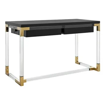 Safavieh Glam Dariela Black Acrylic 2-drawer Desk