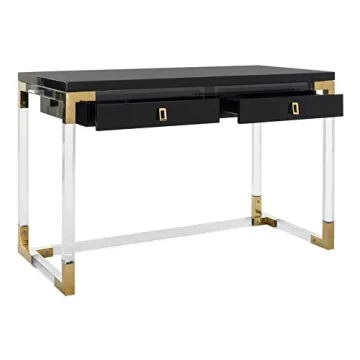 Safavieh Glam Dariela Black Acrylic 2-drawer Desk