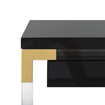 Safavieh Glam Dariela Black Acrylic 2-drawer Desk