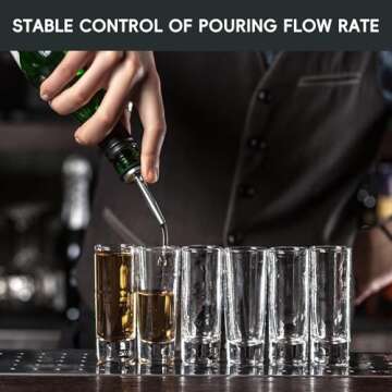 AOZITA Stainless Steel Liquor Pourers for Perfect Pouring