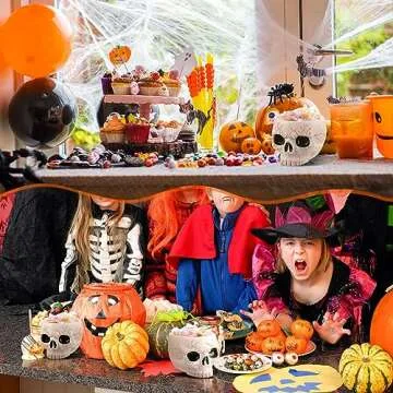 Sliner Halloween Skull Bowl Set for Spooky Decor