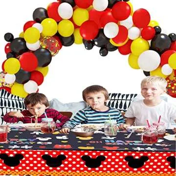 red and yellow balloons arch garland kit