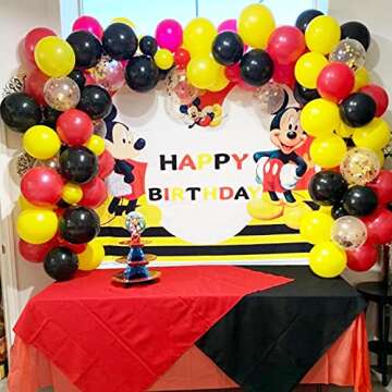 red and yellow balloons arch garland kit