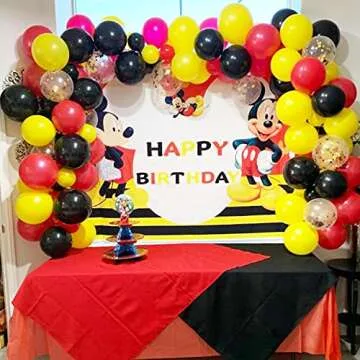 red and yellow balloons arch garland kit