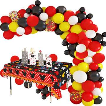 red and yellow balloons arch garland kit