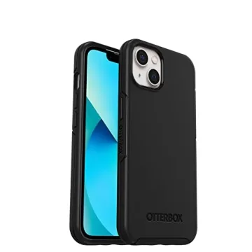 OtterBox iPhone 13 (ONLY) Symmetry Series Case - Black, Ultra-Sleek, Wireless Charging Compatible, R...