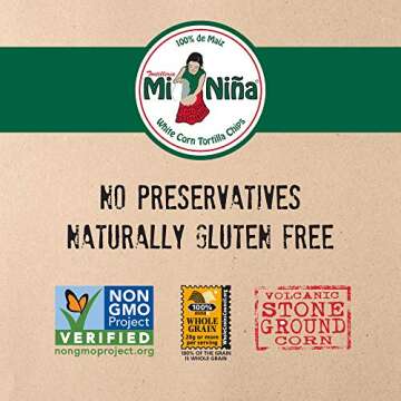 Mi Nina Tortilla Chips Sea Salt White Corn | Pack of 3 12 oz. bags