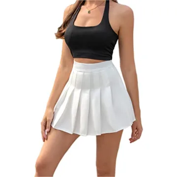 Hoerev Women's Pleated Skater Skirt - Elegant Comfort