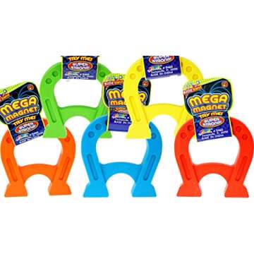 JA-RU Mega Magnet Toy (1 Magnet Horseshoe Shaped) Strong Magnets for Preschool Science Experiments &...