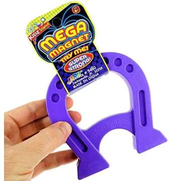 JA-RU Mega Magnet Toy (1 Magnet Horseshoe Shaped) Strong Magnets for Preschool Science Experiments & Classroom Activities for Kids. Educational Toy. School Supply. 5460-1