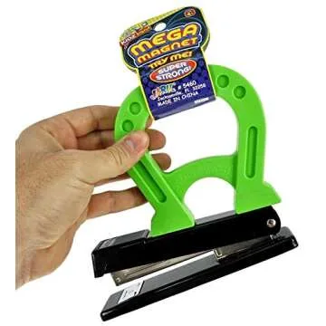 JA-RU Mega Magnet Toy (1 Magnet Horseshoe Shaped) Strong Magnets for Preschool Science Experiments & Classroom Activities for Kids. Educational Toy. School Supply. 5460-1