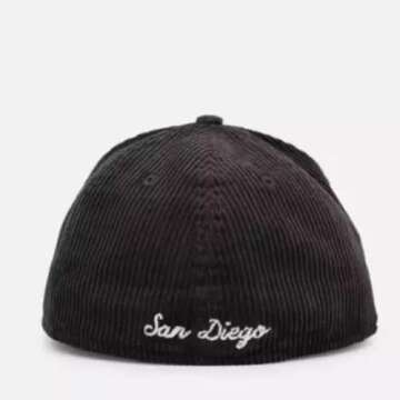 New Era San Diego Padres Letterman Pin Cord Dark Brown 59FIFTY Fitted Cap (US, Numeric, 7 3/8, Dark Brown)