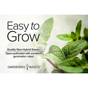 Gardeners Basics, Oregano Seeds for Planting Heirloom Non-GMO Herb Plant Seeds for Home Herb Garden Makes a Great Gift for Gardening