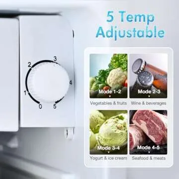 Anypro 2.7 Cu.Ft Mini Fridge with Freezer and Adjustable Shelves