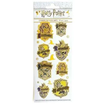 Paper House Productions Harry Potter Hogwarts House Crests Shiny Foil Enamel Effect Sticker Sheet for Crafts, Scrapbooking & Collecting