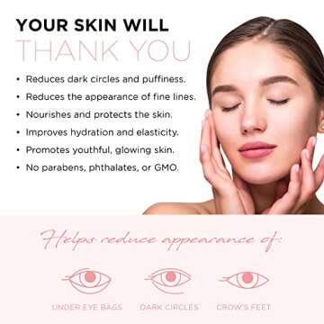 AZURE Rose Gold Luxury Anti Aging Under Eye Pads - Lifting, Smoothing & Hydrating Eye Mask Patches - Reduces Fine Lines, Wrinkles, Dark Circles & Puffiness - Skin Care Made in Korea - 5 Pairs