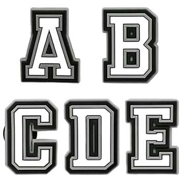 vshougou 27pcs Letter Charms for Shoe Decoration,Alphabet ABC-Z Letter,DIY Shoes Pins for Teens Men ...