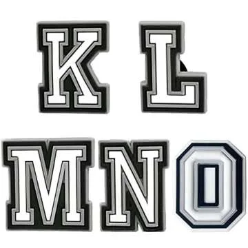 vshougou 27pcs Letter Charms for Shoe Decoration,Alphabet ABC-Z Letter,DIY Shoes Pins for Teens Men Women